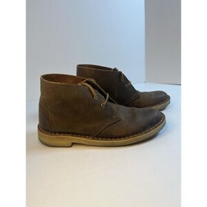 Clarks Women's Desert Boots Brown Leather Chukka Ankle Bootie US 8.5 M